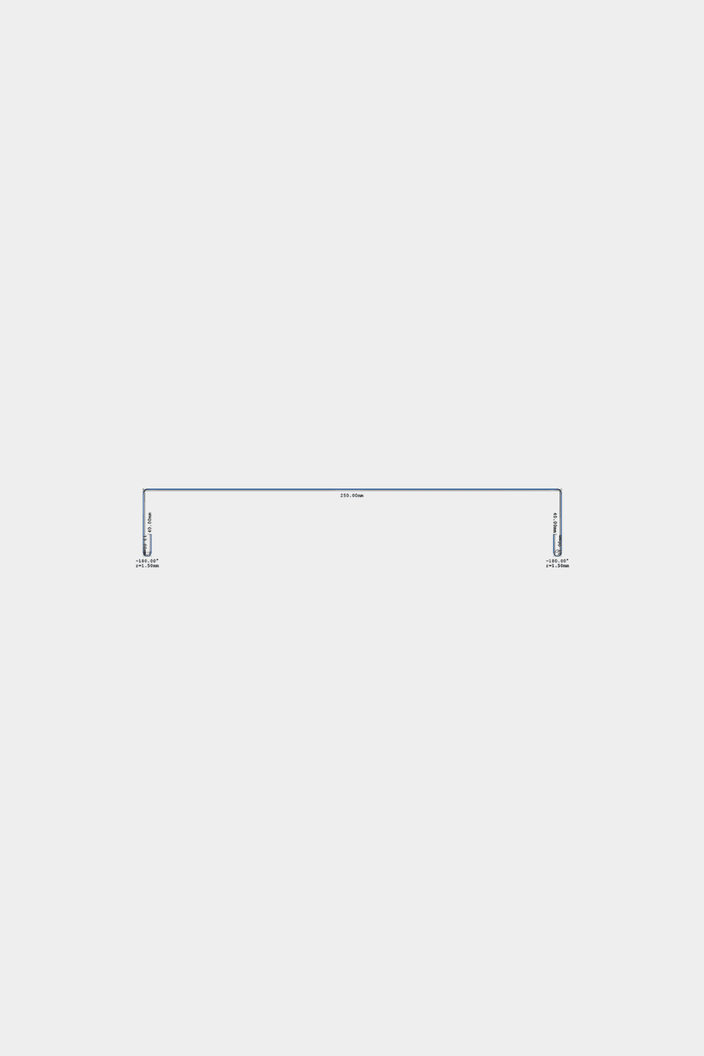 Une ligne de 240 cm avec des flèches met en évidence la largeur d’installation d’un couvre-mur Level pour panneau de façade Aluwood de WoodUpp, d’une largeur de 25 cm.